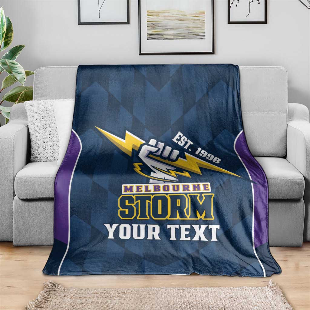 NRL Storm Rugby 2025 Custom Blanket Est 1998 Sporty Style