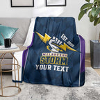 NRL Storm Rugby 2025 Custom Blanket Est 1998 Sporty Style