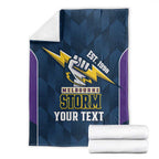 NRL Storm Rugby 2025 Custom Blanket Est 1998 Sporty Style