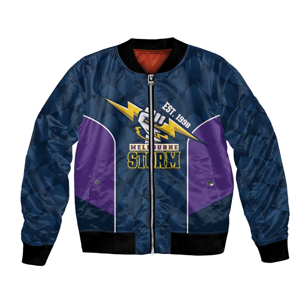NRL Storm Rugby 2025 Custom Bomber Jacket Est 1998 Sporty Style