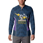 NRL Storm Rugby 2025 Custom Button Sweatshirt Est 1998 Sporty Style