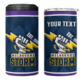 NRL Storm Rugby 2025 Custom 4 in 1 Can Cooler Tumbler Est 1998 Sporty Style