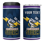 NRL Storm Rugby 2025 Custom 4 in 1 Can Cooler Tumbler Est 1998 Sporty Style