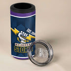 NRL Storm Rugby 2025 Custom 4 in 1 Can Cooler Tumbler Est 1998 Sporty Style