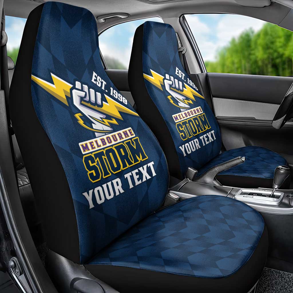 NRL Storm Rugby 2025 Custom Car Seat Cover Est 1998 Sporty Style
