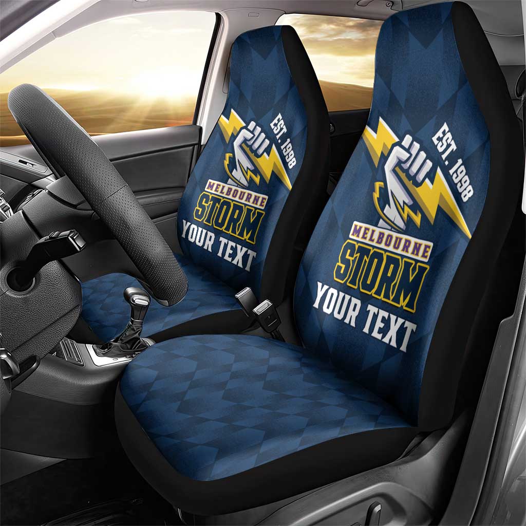 NRL Storm Rugby 2025 Custom Car Seat Cover Est 1998 Sporty Style