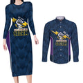 NRL Storm Rugby 2025 Custom Couples Matching Long Sleeve Bodycon Dress and Long Sleeve Button Shirt Est 1998 Sporty Style