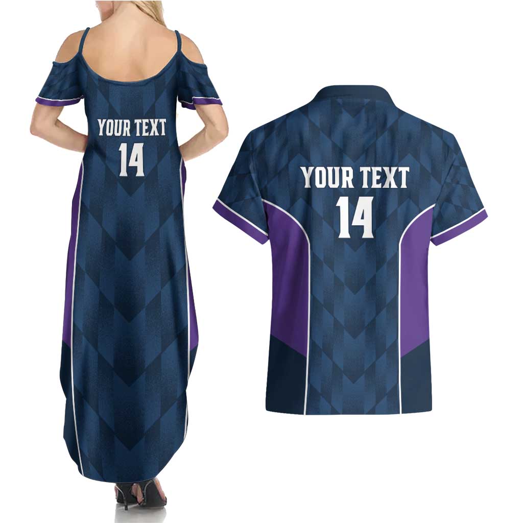 NRL Storm Rugby 2025 Custom Couples Matching Summer Maxi Dress and Hawaiian Shirt Est 1998 Sporty Style