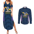 NRL Storm Rugby 2025 Custom Couples Matching Summer Maxi Dress and Long Sleeve Button Shirt Est 1998 Sporty Style