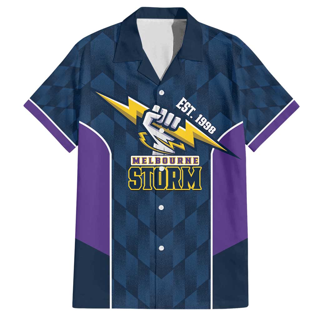 NRL Storm Rugby 2025 Custom Family Matching Long Sleeve Bodycon Dress and Hawaiian Shirt Est 1998 Sporty Style