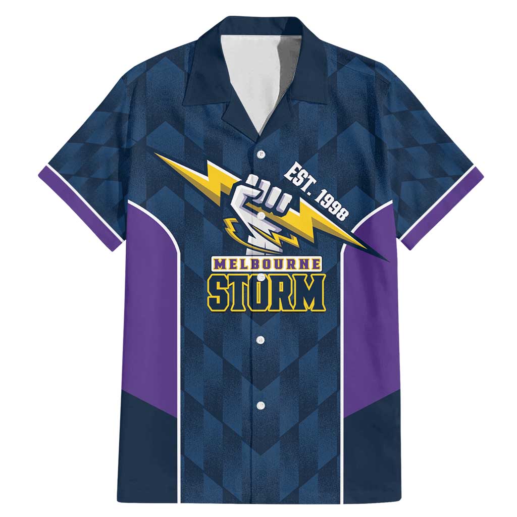 NRL Storm Rugby 2025 Custom Family Matching Mermaid Dress and Hawaiian Shirt Est 1998 Sporty Style