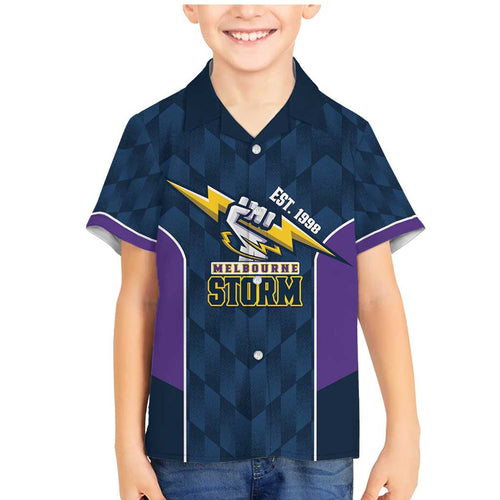 NRL Storm Rugby 2025 Custom Family Matching Mermaid Dress and Hawaiian Shirt Est 1998 Sporty Style