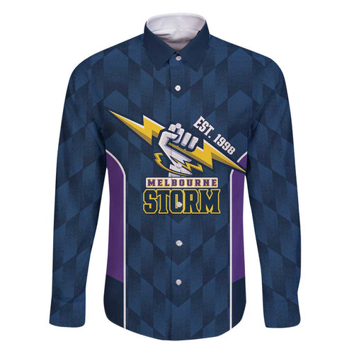 NRL Storm Rugby 2025 Custom Family Matching Puletasi and Hawaiian Shirt Est 1998 Sporty Style