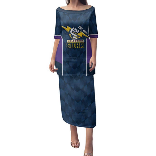 NRL Storm Rugby 2025 Custom Family Matching Puletasi and Hawaiian Shirt Est 1998 Sporty Style