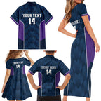 NRL Storm Rugby 2025 Custom Family Matching Short Sleeve Bodycon Dress and Hawaiian Shirt Est 1998 Sporty Style