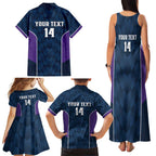 NRL Storm Rugby 2025 Custom Family Matching Tank Maxi Dress and Hawaiian Shirt Est 1998 Sporty Style