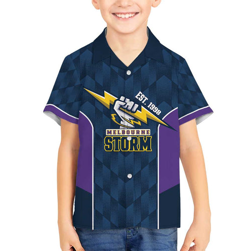NRL Storm Rugby 2025 Custom Family Matching Tank Maxi Dress and Hawaiian Shirt Est 1998 Sporty Style