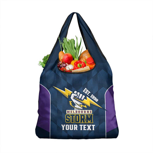 NRL Storm Rugby 2025 Custom Grocery Bag Est 1998 Sporty Style