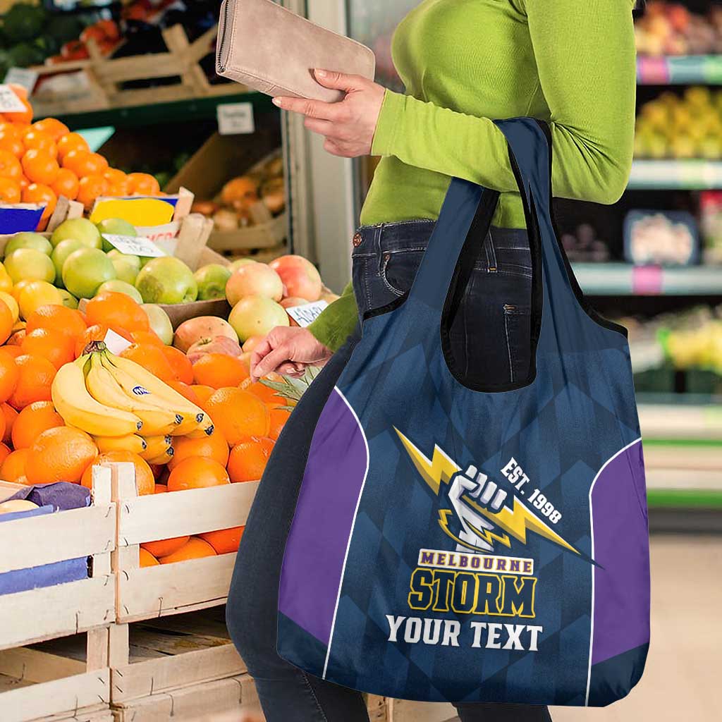 NRL Storm Rugby 2025 Custom Grocery Bag Est 1998 Sporty Style