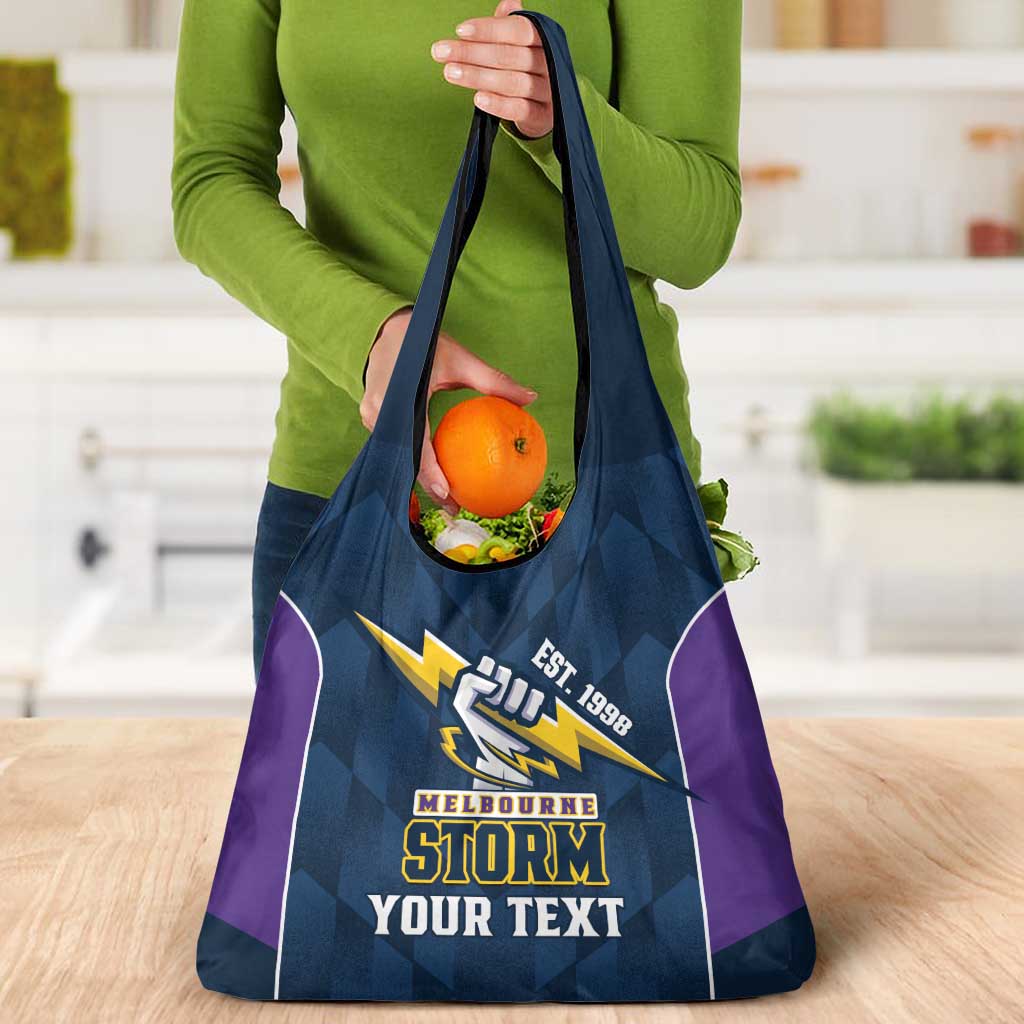 NRL Storm Rugby 2025 Custom Grocery Bag Est 1998 Sporty Style