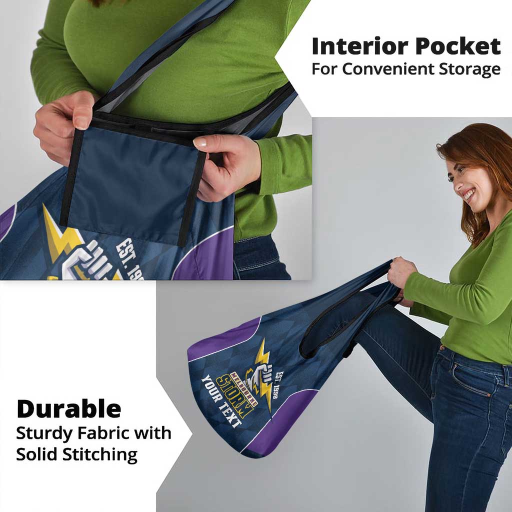 NRL Storm Rugby 2025 Custom Grocery Bag Est 1998 Sporty Style