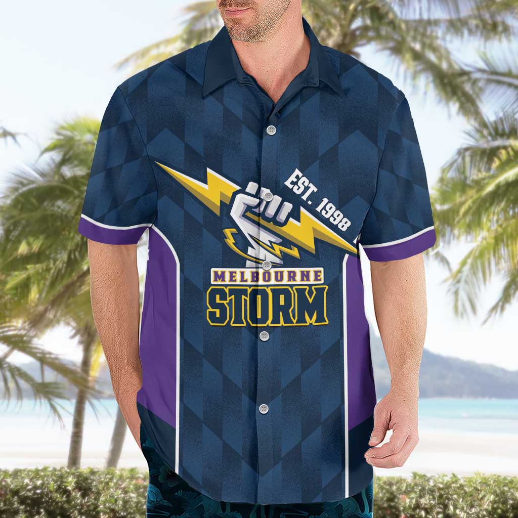 NRL Storm Rugby 2025 Custom Hawaiian Shirt Est 1998 Sporty Style