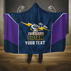 NRL Storm Rugby 2025 Custom Hooded Blanket Est 1998 Sporty Style