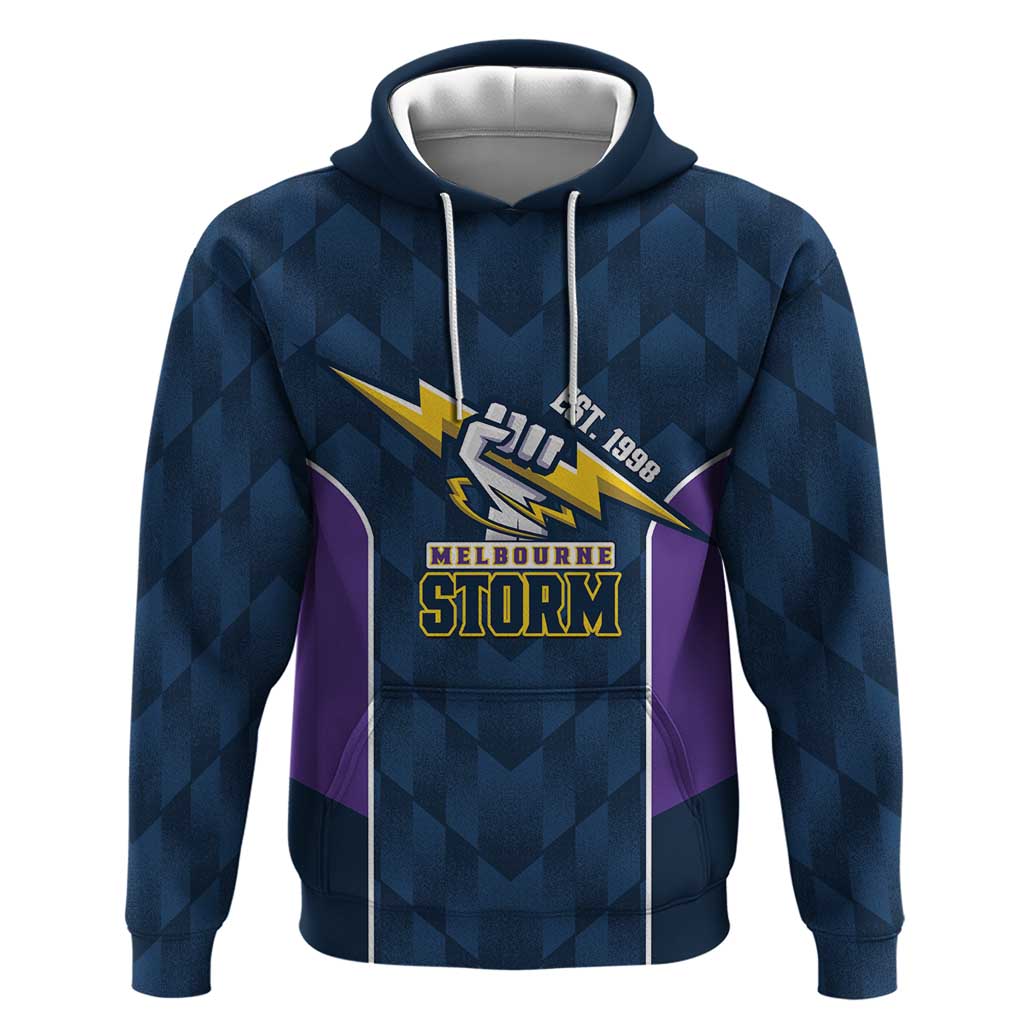 NRL Storm Rugby 2025 Custom Hoodie Est 1998 Sporty Style