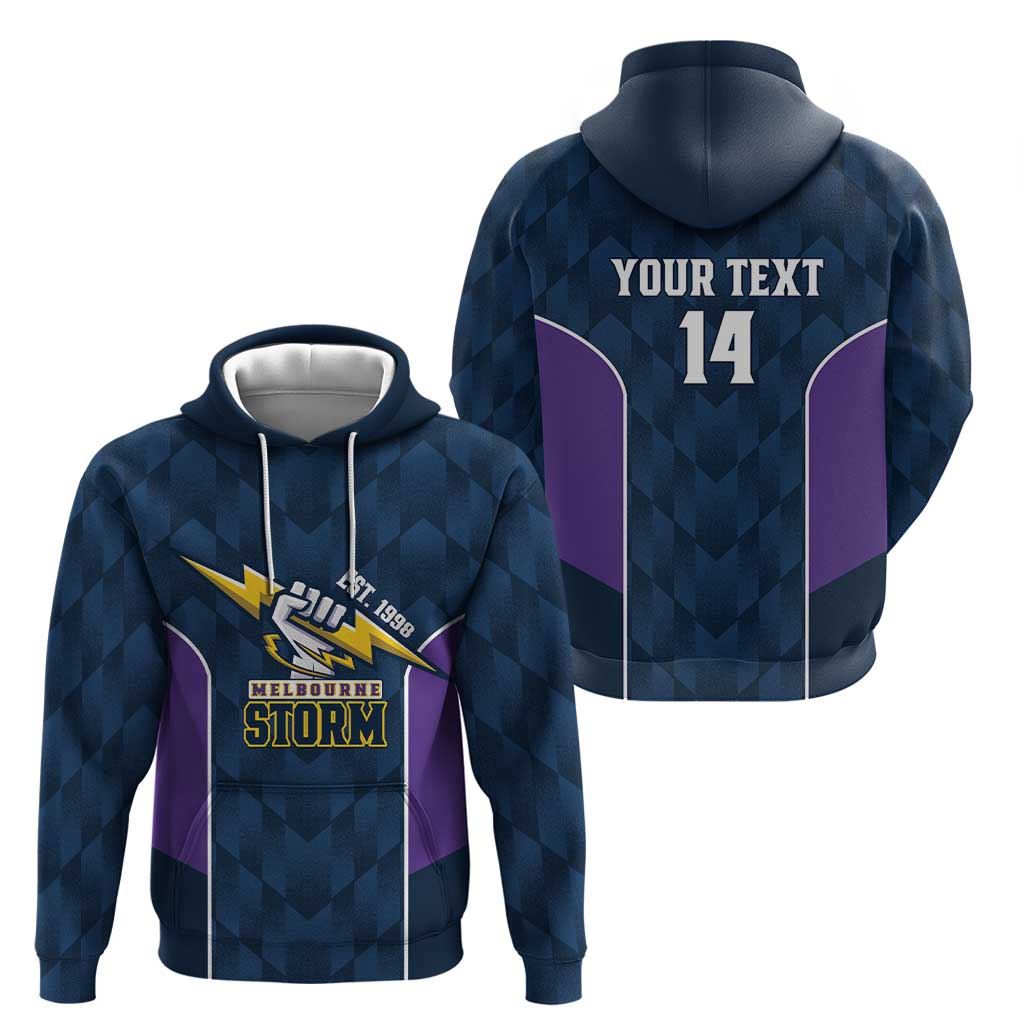 NRL Storm Rugby 2025 Custom Hoodie Est 1998 Sporty Style
