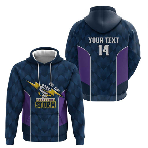 NRL Storm Rugby 2025 Custom Hoodie Est 1998 Sporty Style