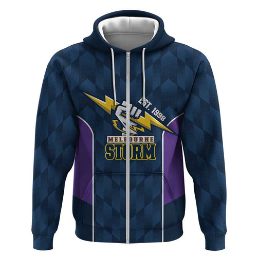 NRL Storm Rugby 2025 Custom Hoodie Est 1998 Sporty Style