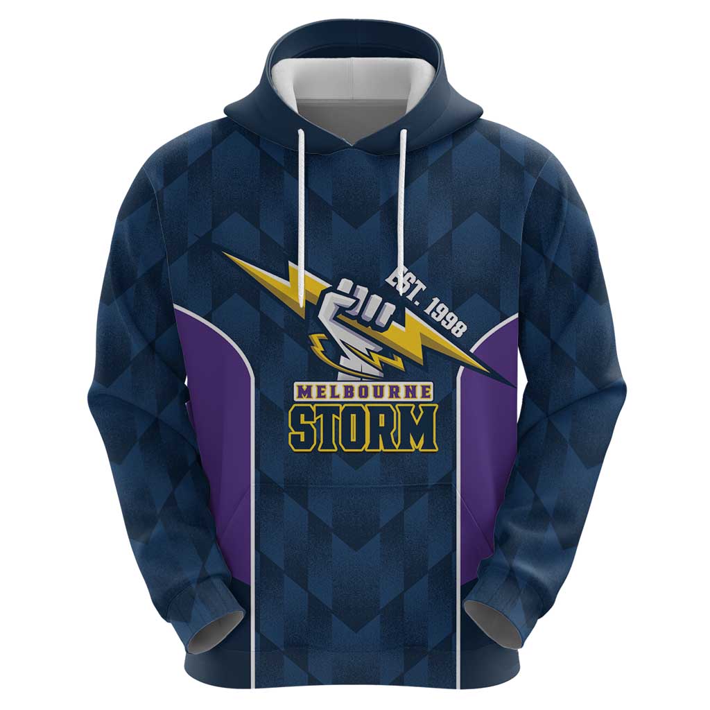 NRL Storm Rugby 2025 Custom Hoodie Est 1998 Sporty Style