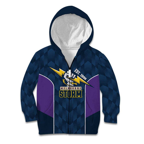 NRL Storm Rugby 2025 Custom Kid Hoodie Est 1998 Sporty Style