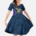 NRL Storm Rugby 2025 Custom Kid Short Sleeve Dress Est 1998 Sporty Style