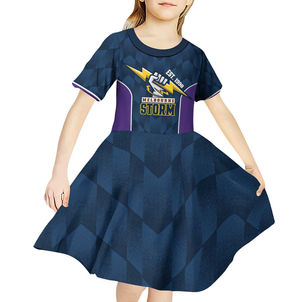 NRL Storm Rugby 2025 Custom Kid Short Sleeve Dress Est 1998 Sporty Style