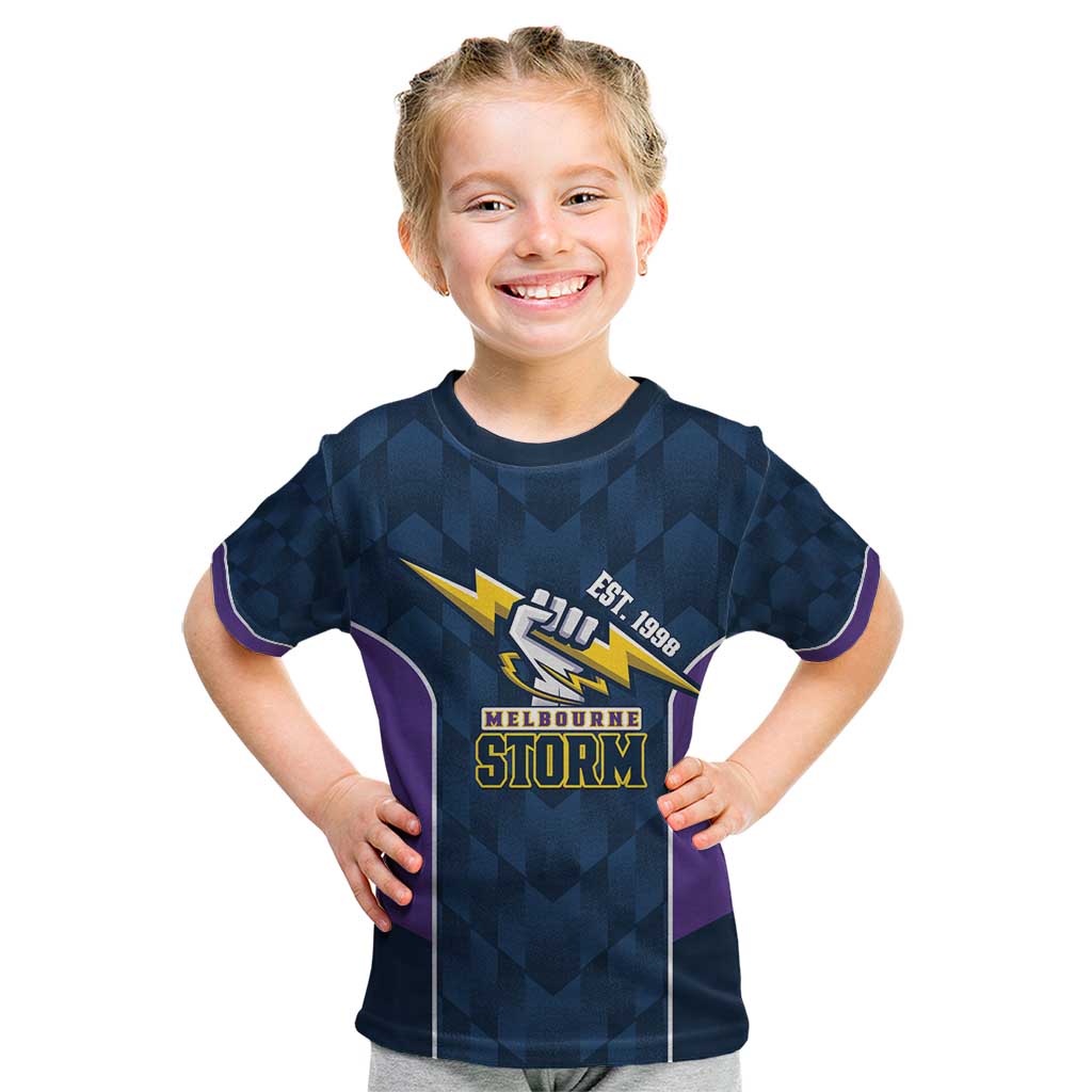 NRL Storm Rugby 2025 Custom Kid T Shirt Est 1998 Sporty Style