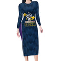 NRL Storm Rugby 2025 Custom Long Sleeve Bodycon Dress Est 1998 Sporty Style