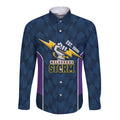NRL Storm Rugby 2025 Custom Long Sleeve Button Shirt Est 1998 Sporty Style