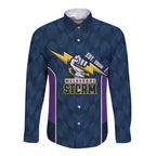 NRL Storm Rugby 2025 Custom Long Sleeve Button Shirt Est 1998 Sporty Style