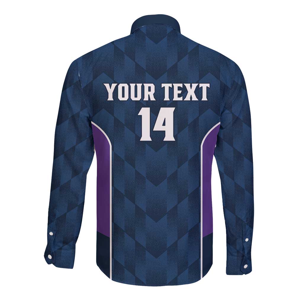NRL Storm Rugby 2025 Custom Long Sleeve Button Shirt Est 1998 Sporty Style