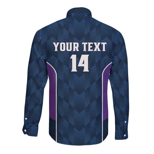 NRL Storm Rugby 2025 Custom Long Sleeve Button Shirt Est 1998 Sporty Style