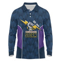 NRL Storm Rugby 2025 Custom Long Sleeve Polo Shirt Est 1998 Sporty Style