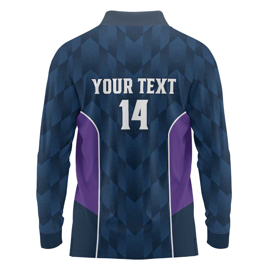 NRL Storm Rugby 2025 Custom Long Sleeve Polo Shirt Est 1998 Sporty Style