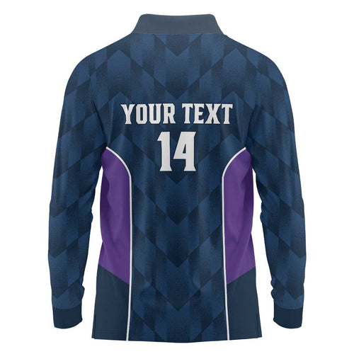 NRL Storm Rugby 2025 Custom Long Sleeve Polo Shirt Est 1998 Sporty Style