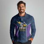 NRL Storm Rugby 2025 Custom Long Sleeve Polo Shirt Est 1998 Sporty Style