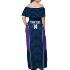 NRL Storm Rugby 2025 Custom Off Shoulder Maxi Dress Est 1998 Sporty Style