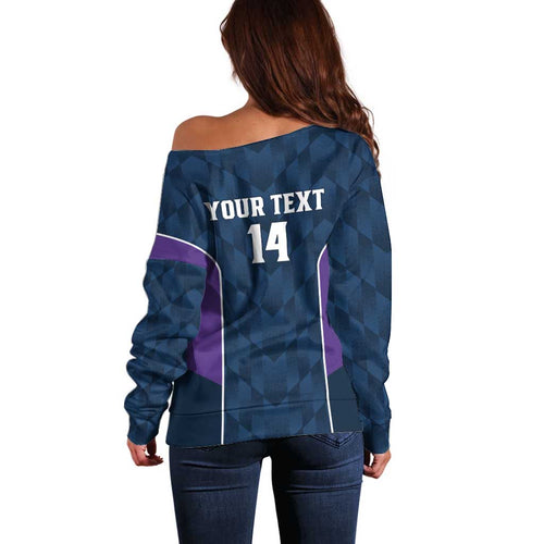 NRL Storm Rugby 2025 Custom Off Shoulder Sweater Est 1998 Sporty Style