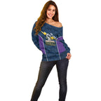 NRL Storm Rugby 2025 Custom Off Shoulder Sweater Est 1998 Sporty Style