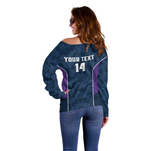 NRL Storm Rugby 2025 Custom Off Shoulder Sweater Est 1998 Sporty Style