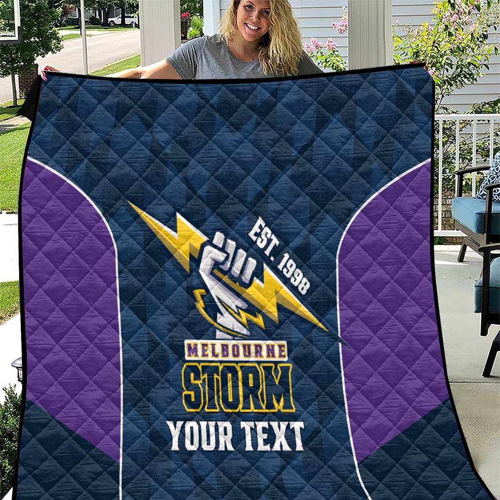 NRL Storm Rugby 2025 Custom Quilt Est 1998 Sporty Style